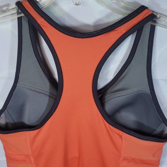Nike Dri Fit Tangerine & Gray Racerback Tank Sz M - Picture 5 of 9